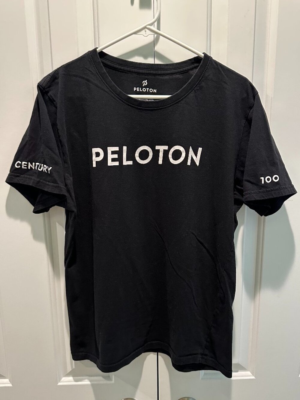 Peloton Century Club 100 Milestone Tee Black T-Shirt
